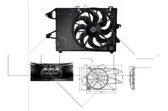 Lüfter, Motorkühlung 12 V NRF 47004 Bild Lüfter, Motorkühlung 12 V NRF 47004