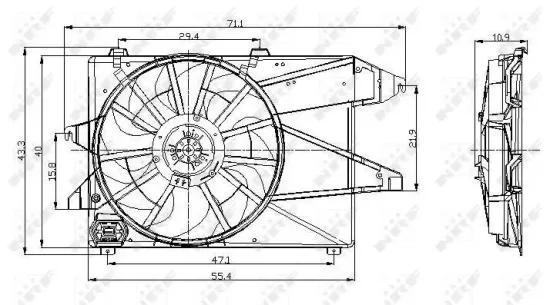 Lüfter, Motorkühlung 12 V NRF 47004 Bild Lüfter, Motorkühlung 12 V NRF 47004