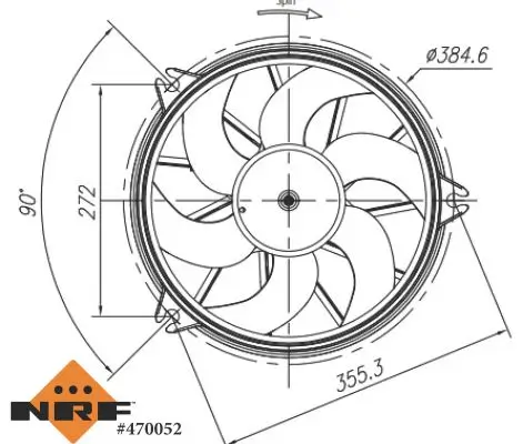 Lüfter, Motorkühlung 12 V NRF 470052 Bild Lüfter, Motorkühlung 12 V NRF 470052
