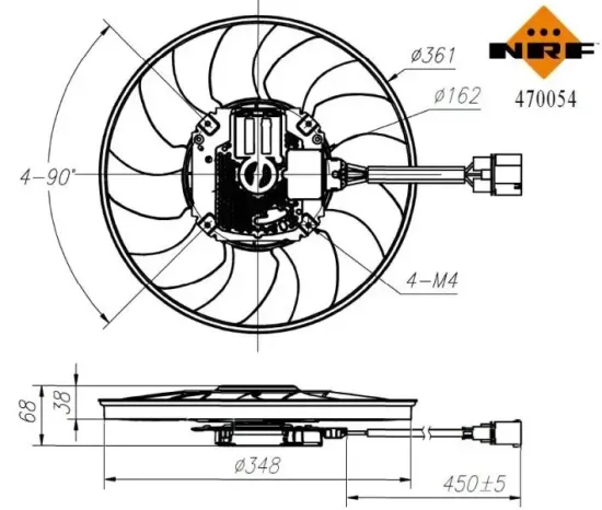 Lüfter, Motorkühlung 12 V NRF 470054 Bild Lüfter, Motorkühlung 12 V NRF 470054