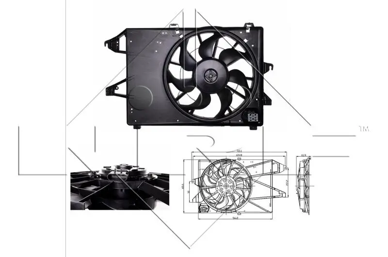 Lüfter, Motorkühlung 12 V NRF 47005