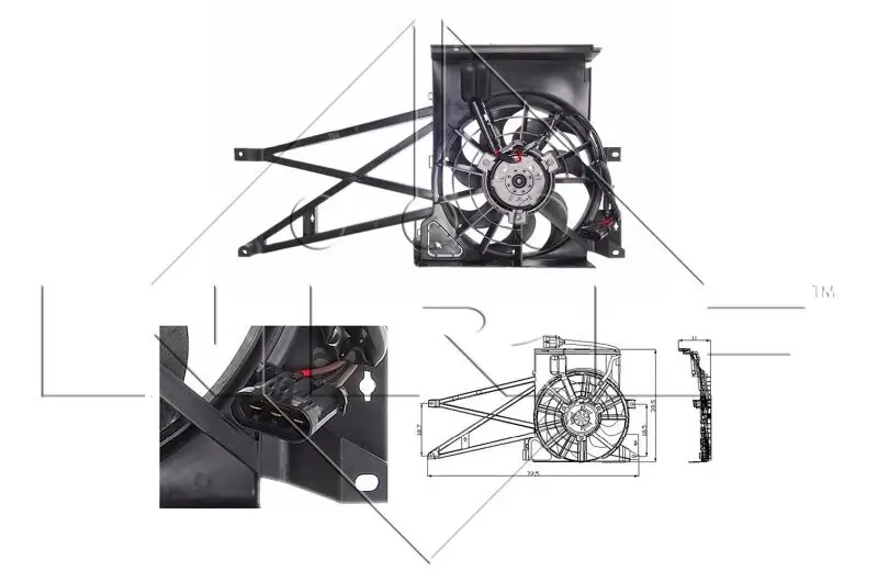 Lüfter, Motorkühlung 12 V NRF 47013