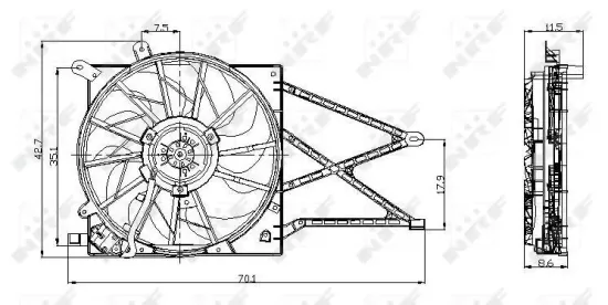 Lüfter, Motorkühlung 12 V NRF 47015 Bild Lüfter, Motorkühlung 12 V NRF 47015