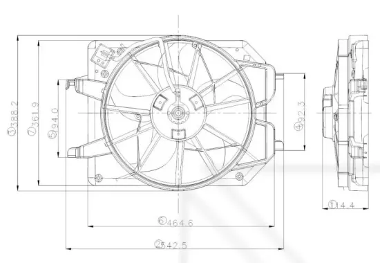 Lüfter, Motorkühlung 12 V NRF 47021 Bild Lüfter, Motorkühlung 12 V NRF 47021