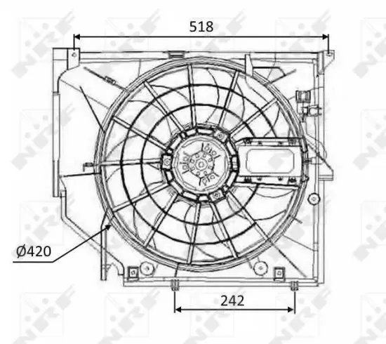 Lüfter, Motorkühlung 12 V NRF 47026 Bild Lüfter, Motorkühlung 12 V NRF 47026