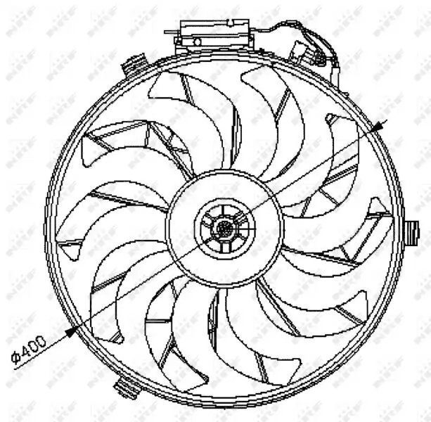 Lüfter, Motorkühlung 12 V NRF 47028