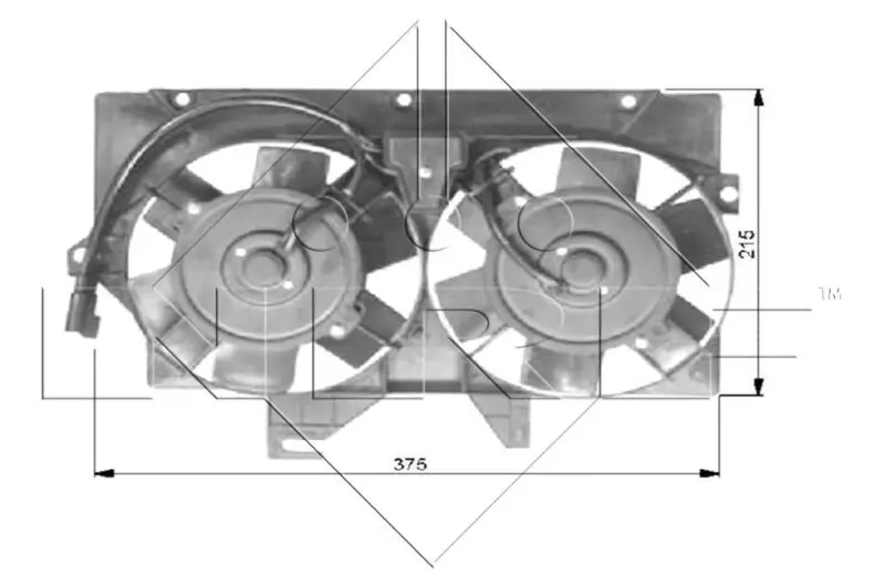 Lüfter, Motorkühlung 12 V NRF 47036