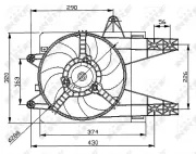 Lüfter, Motorkühlung 12 V NRF 47038