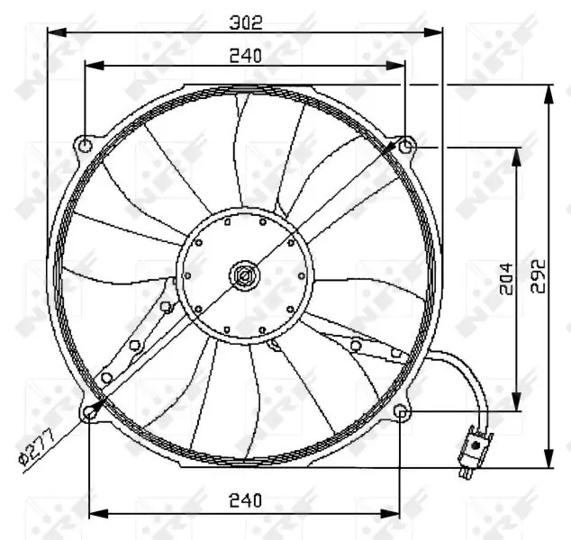 Lüfter, Motorkühlung 12 V NRF 47046