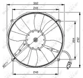 Lüfter, Motorkühlung 12 V NRF 47046