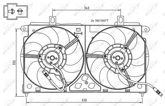 Lüfter, Motorkühlung 12 V NRF 47048 Bild Lüfter, Motorkühlung 12 V NRF 47048