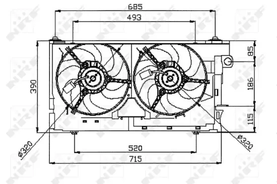 Lüfter, Motorkühlung 12 V NRF 47050 Bild Lüfter, Motorkühlung 12 V NRF 47050