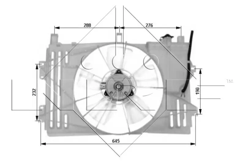 Lüfter, Motorkühlung 12 V NRF 47053