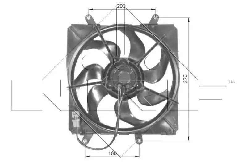 Lüfter, Motorkühlung 12 V NRF 47054