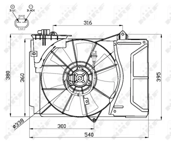 Lüfter, Motorkühlung 12 V NRF 47055 Bild Lüfter, Motorkühlung 12 V NRF 47055