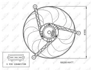 Lüfter, Motorkühlung 12 V NRF 47057