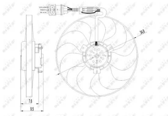 Lüfter, Motorkühlung 12 V NRF 47064 Bild Lüfter, Motorkühlung 12 V NRF 47064