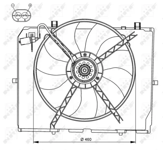 Lüfter, Motorkühlung 12 V NRF 47066 Bild Lüfter, Motorkühlung 12 V NRF 47066