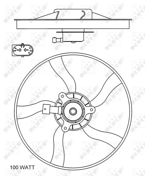 Lüfter, Motorkühlung 12 V NRF 47070