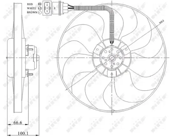 Lüfter, Motorkühlung 12 V NRF 47204 Bild Lüfter, Motorkühlung 12 V NRF 47204