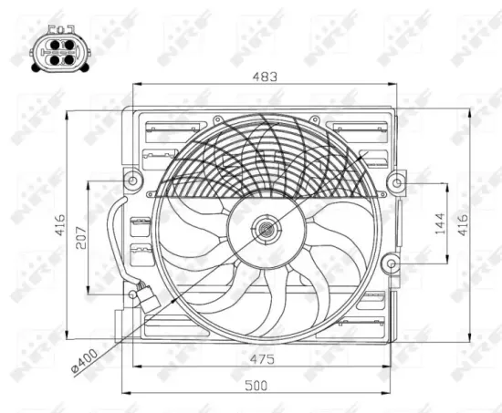 Lüfter, Motorkühlung 12 V NRF 47214 Bild Lüfter, Motorkühlung 12 V NRF 47214