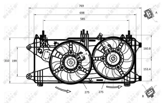 Lüfter, Motorkühlung 12 V NRF 47231 Bild Lüfter, Motorkühlung 12 V NRF 47231