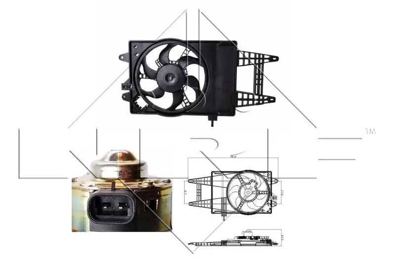 Lüfter, Motorkühlung 12 V NRF 47243