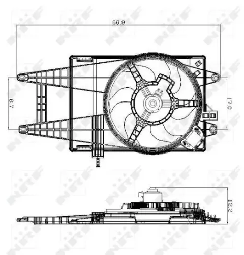 Lüfter, Motorkühlung 12 V NRF 47243 Bild Lüfter, Motorkühlung 12 V NRF 47243