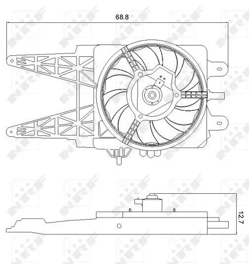 Lüfter, Motorkühlung 12 V NRF 47248