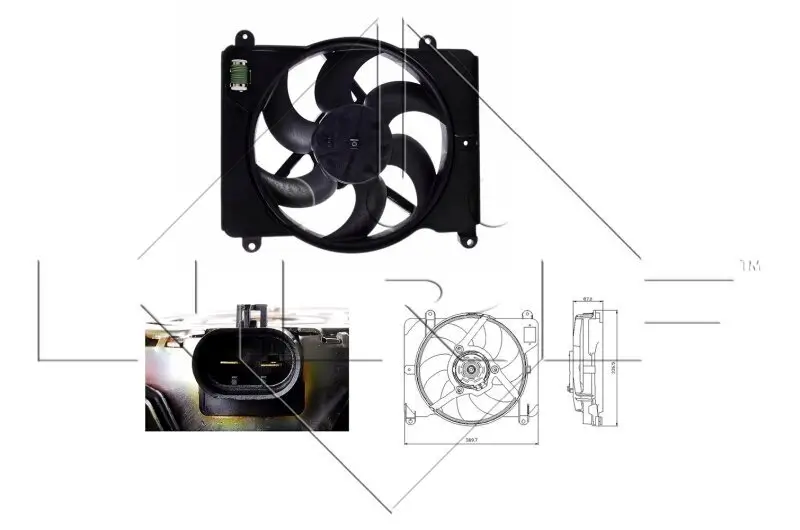 Lüfter, Motorkühlung 12 V NRF 47255