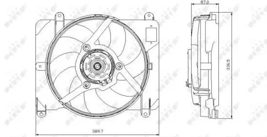 Lüfter, Motorkühlung 12 V NRF 47255 Bild Lüfter, Motorkühlung 12 V NRF 47255