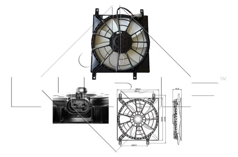 Lüfter, Motorkühlung 12 V NRF 47257