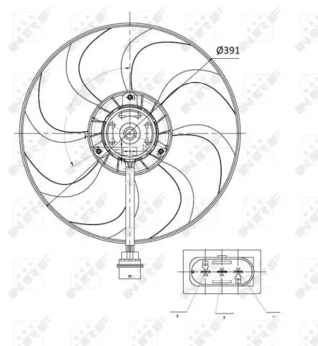 Lüfter, Motorkühlung 12 V NRF 47375 Bild Lüfter, Motorkühlung 12 V NRF 47375