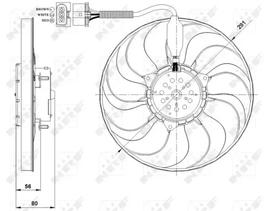 Lüfter, Motorkühlung 12 V NRF 47392 Bild Lüfter, Motorkühlung 12 V NRF 47392