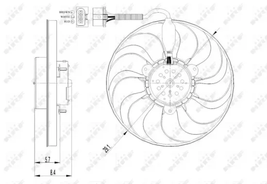 Lüfter, Motorkühlung 12 V NRF 47398 Bild Lüfter, Motorkühlung 12 V NRF 47398