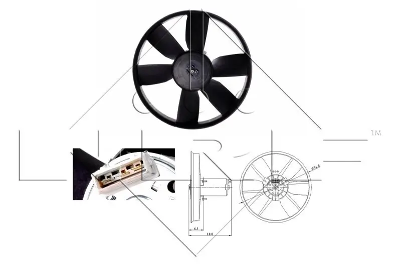 Lüfter, Motorkühlung 12 V NRF 47401