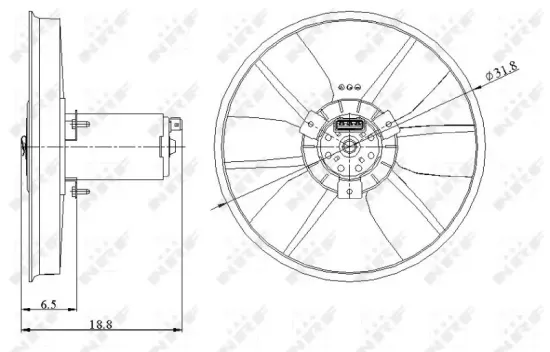 Lüfter, Motorkühlung 12 V NRF 47401 Bild Lüfter, Motorkühlung 12 V NRF 47401