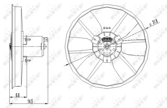 Lüfter, Motorkühlung 12 V NRF 47402 Bild Lüfter, Motorkühlung 12 V NRF 47402