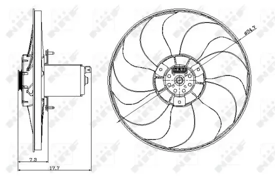 Lüfter, Motorkühlung 12 V NRF 47404 Bild Lüfter, Motorkühlung 12 V NRF 47404