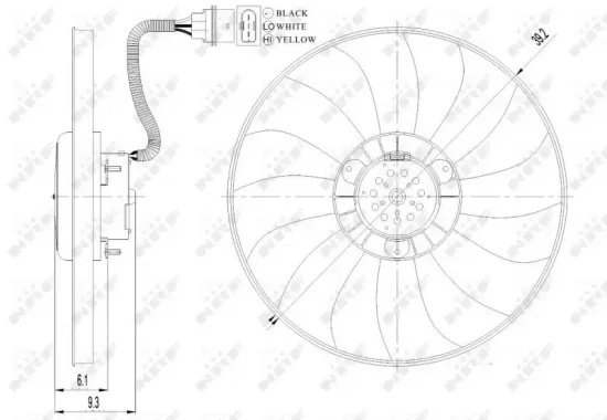 Lüfter, Motorkühlung 12 V NRF 47410 Bild Lüfter, Motorkühlung 12 V NRF 47410