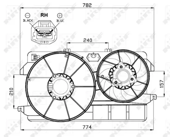 Lüfter, Motorkühlung 12 V NRF 47451 Bild Lüfter, Motorkühlung 12 V NRF 47451