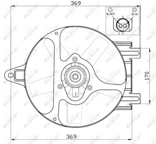 Lüfter, Motorkühlung 12 V NRF 47454 Bild Lüfter, Motorkühlung 12 V NRF 47454