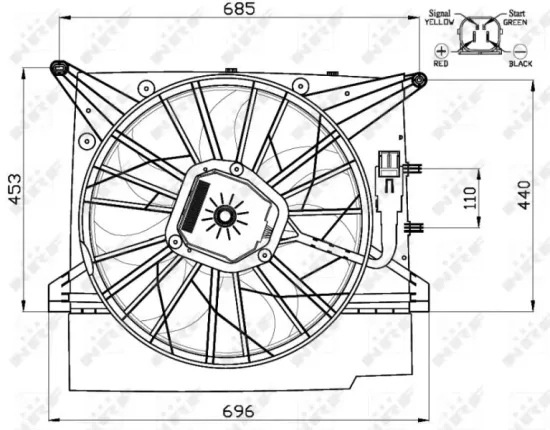 Lüfter, Motorkühlung 12 V NRF 47461 Bild Lüfter, Motorkühlung 12 V NRF 47461