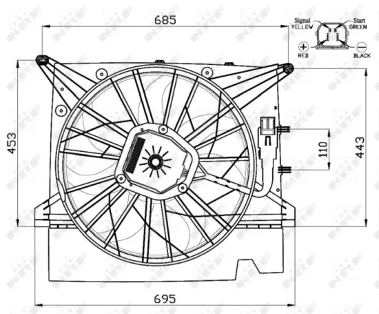 Lüfter, Motorkühlung 12 V NRF 47462 Bild Lüfter, Motorkühlung 12 V NRF 47462