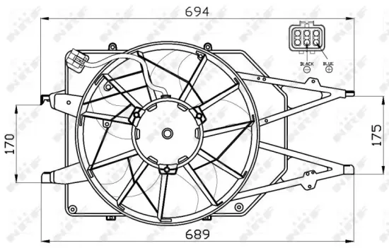 Lüfter, Motorkühlung 12 V NRF 47465 Bild Lüfter, Motorkühlung 12 V NRF 47465