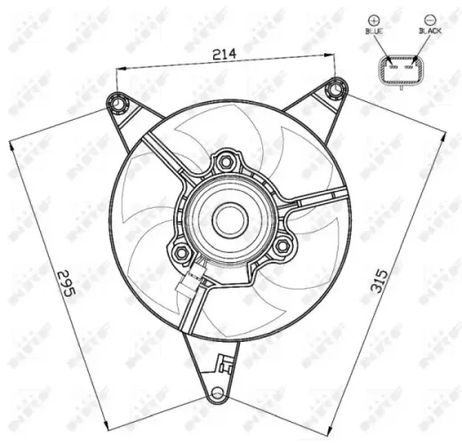 Lüfter, Motorkühlung 12 V NRF 47498 Bild Lüfter, Motorkühlung 12 V NRF 47498