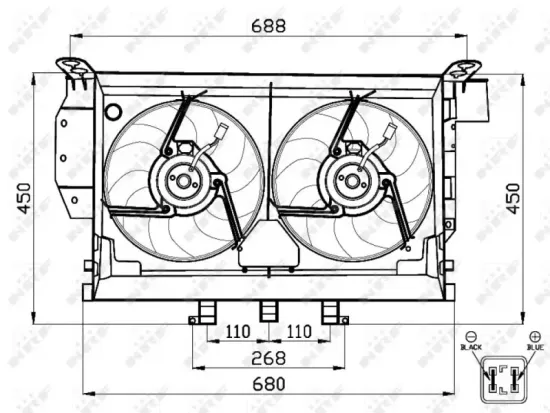 Lüfter, Motorkühlung 12 V NRF 47503 Bild Lüfter, Motorkühlung 12 V NRF 47503