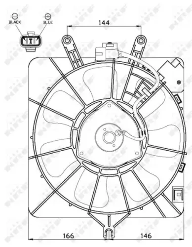Lüfter, Motorkühlung 12 V NRF 47512 Bild Lüfter, Motorkühlung 12 V NRF 47512