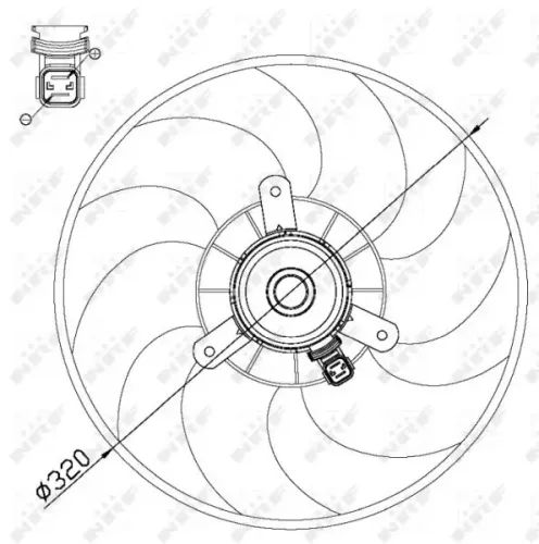 Lüfter, Motorkühlung 12 V NRF 47514 Bild Lüfter, Motorkühlung 12 V NRF 47514