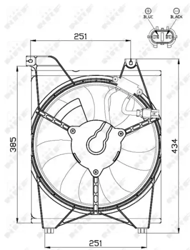 Lüfter, Motorkühlung 12 V NRF 47515 Bild Lüfter, Motorkühlung 12 V NRF 47515